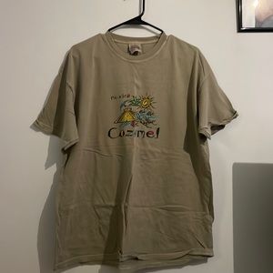 thrifted sage green tee